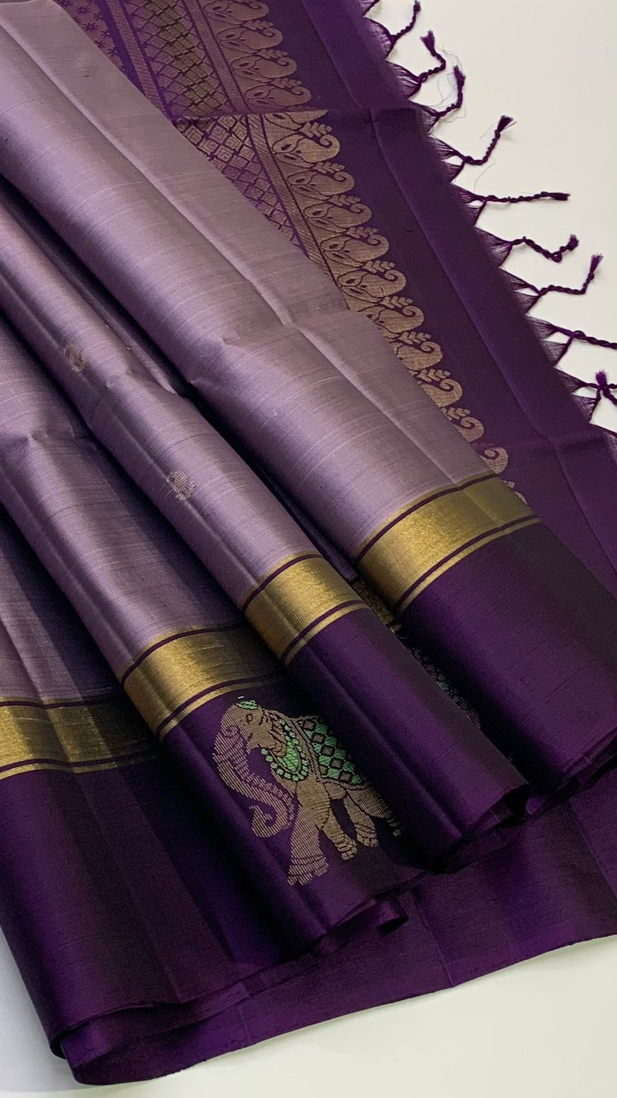Pure Kanchi Handloom Soft  Double Warp Silk Sarees